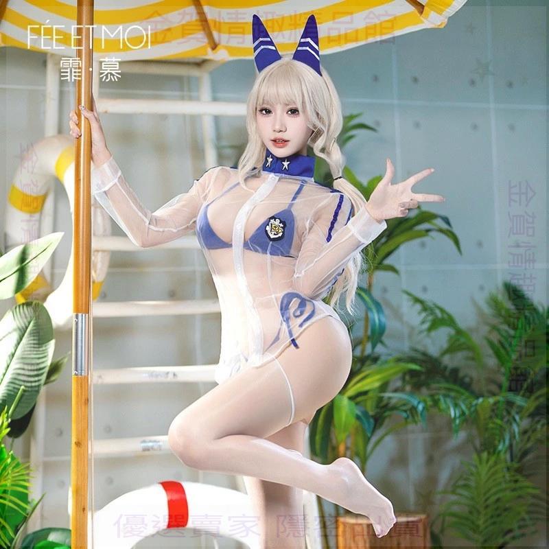 霏慕勝利女神比基尼性感透視三點式胸罩內褲套裝情趣內衣-細節圖3