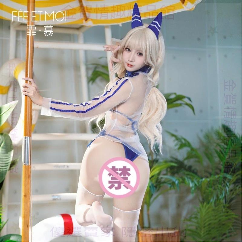 霏慕勝利女神比基尼性感透視三點式胸罩內褲套裝情趣內衣-細節圖4