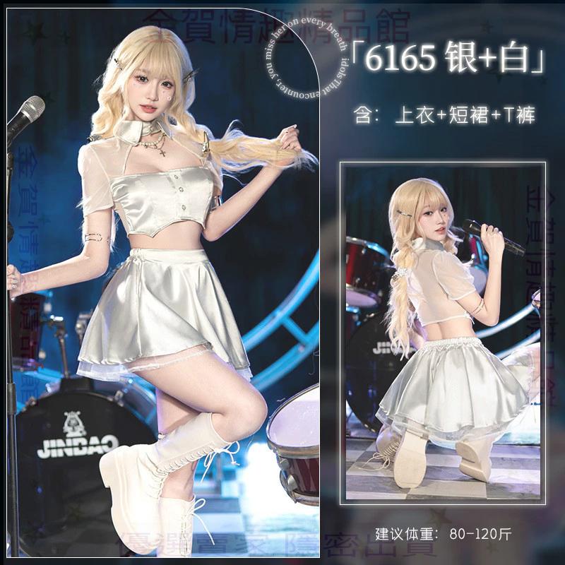 霏慕KPOP女團演出露臍透視套裝制服ZY6165情趣內衣性感純欲火辣妹-細節圖7