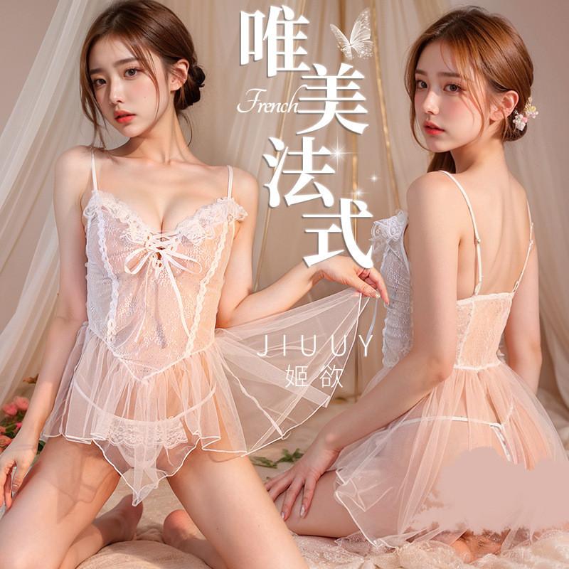 姬欲蕾絲性感透視吊帶內衣激情套裝情趣用品女睡衣制服誘惑9755-細節圖2