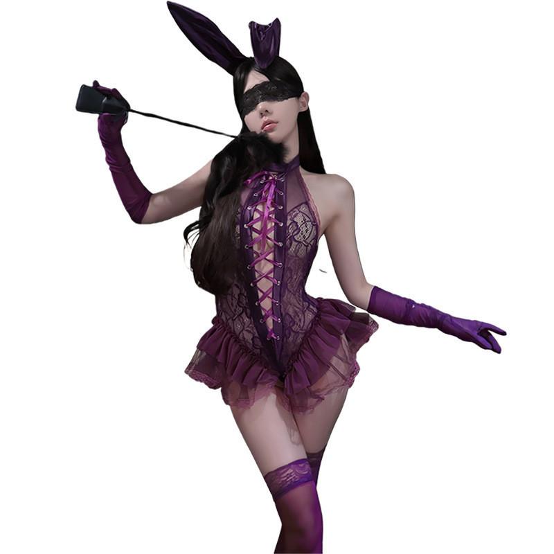 姬欲情趣內衣超長兔耳發箍純欲風兔子圣誕節兔女郎制服誘惑5277-細節圖3