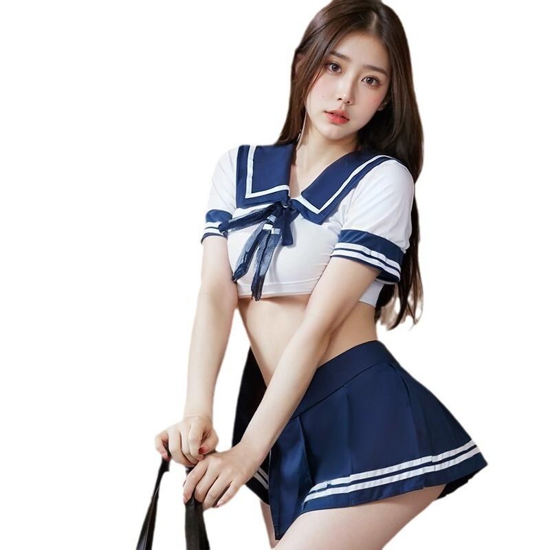 姬欲情趣內衣jk制服誘惑學生空姐角色扮演套裝睡衣鏤空免脫8102-細節圖5
