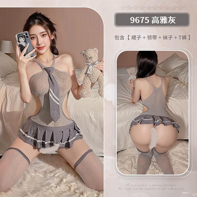 姬欲性感純欲風甜酷學妹超彈高級網衣套裝角色扮演JK制服誘惑9675-細節圖6
