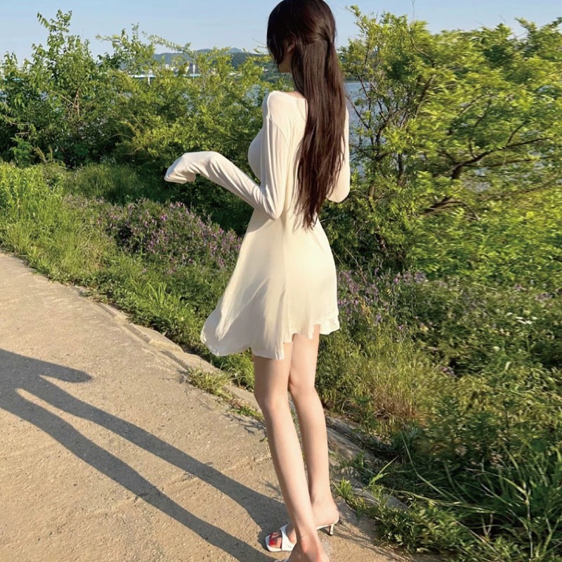 新品同款式舒適慵懶感~簡約女人味防曬長款薄開衫冷氣衫防曬外套-細節圖4