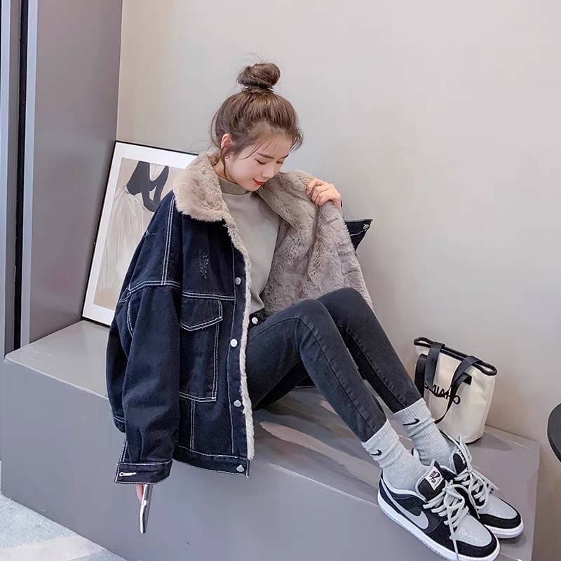 加絨牛仔外套-細節圖3