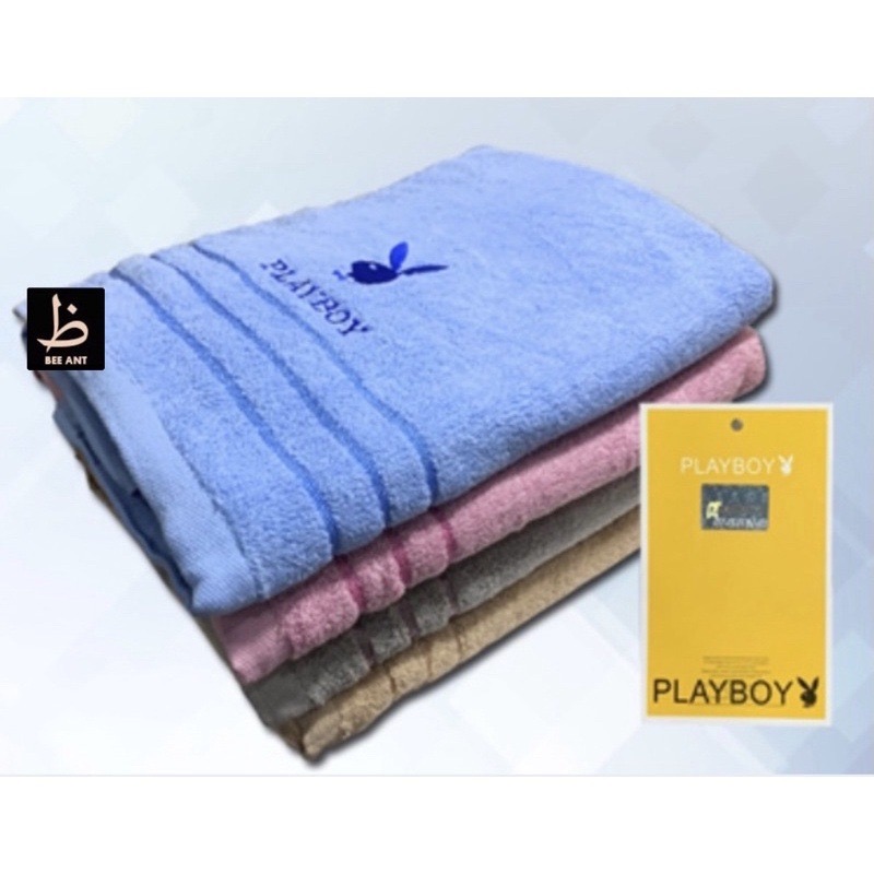 PLAYBOY三絲緞大浴巾/浴巾/PLAYBOY/大浴巾/台灣製造/純棉/正版/加大-細節圖2