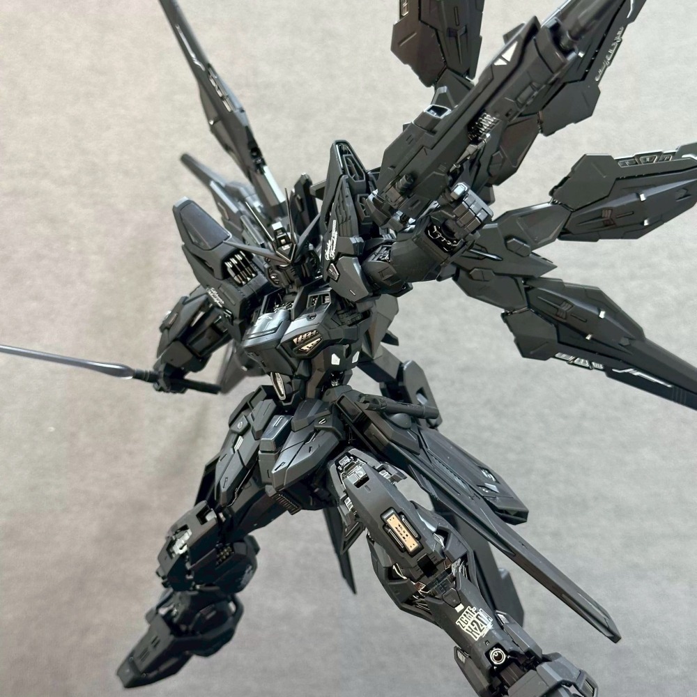 『長龍』MG 1/100 漆黑午夜 攻擊自由 MGEX  含地台/光翼特效件 組裝模型 鋼彈 [鳳山柴積店]-細節圖2