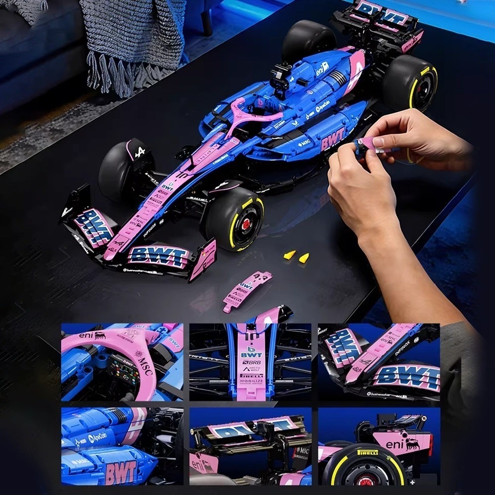 5月預購！「CADA」C64012 ALpine 阿爾卑 F1 車隊 A525 積木 賽車-細節圖3