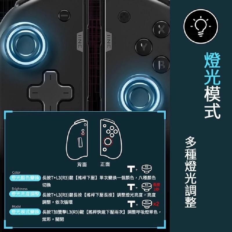 【AS電玩】良值 NS Switch Joy Con 三代 菁英手把 控制器 薩爾達傳說 王國之淚款 L806-細節圖4