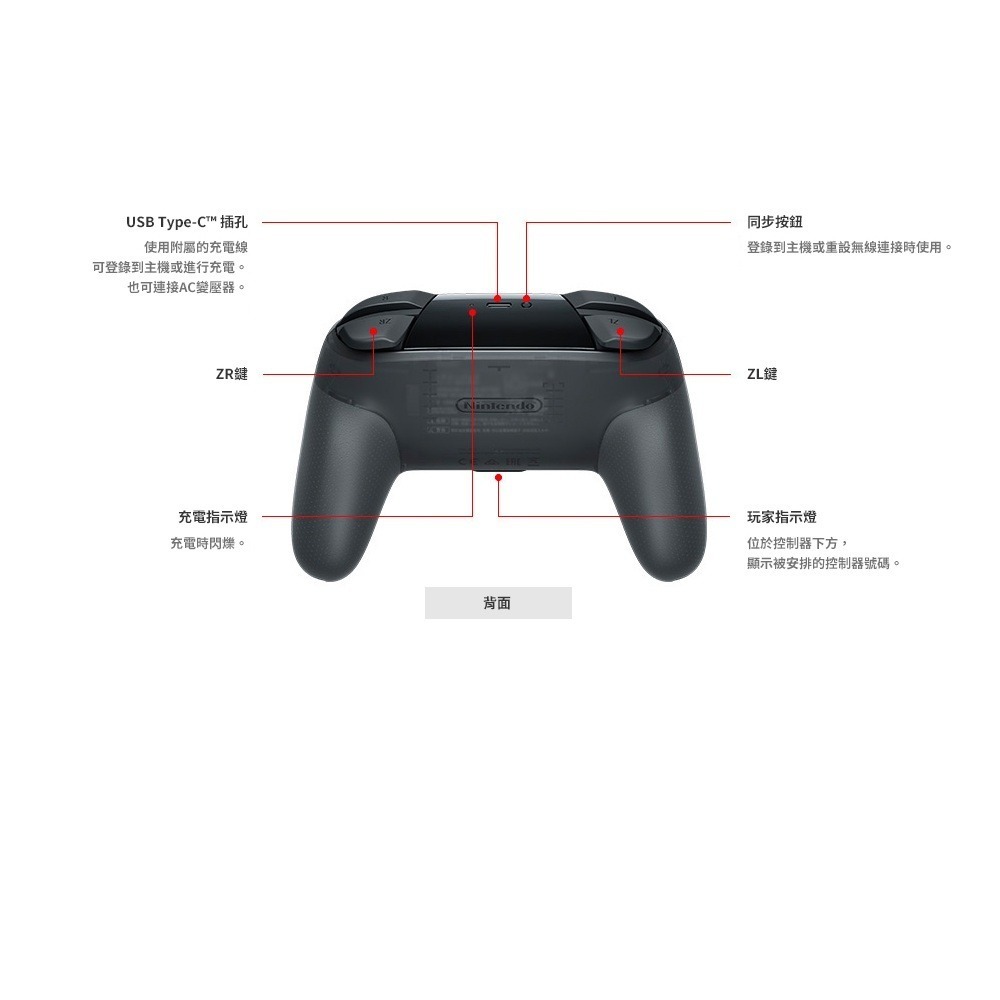 【AS電玩】NS Switch PRO 手把控制器 黑色 台灣公司貨-細節圖4