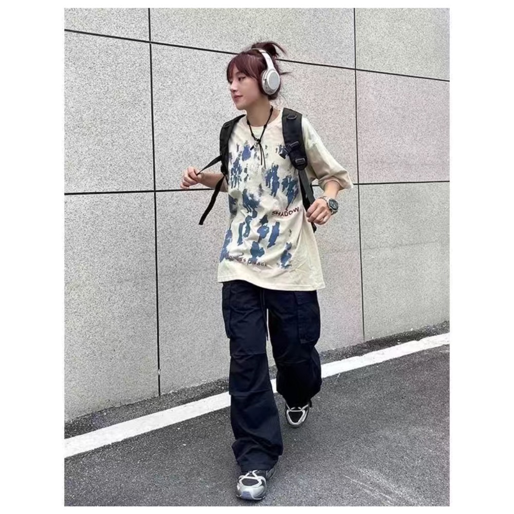 潮男必備➕水洗渲染重磅棉T No14-細節圖2