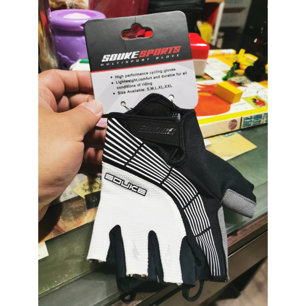 自行車手套 Souke Sports 騎行手套 男士 带3D護墊  吸汗速乾  透气 公路自行車 手套-細節圖3