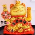 {鴻運}24小時可出貨 開店送禮。招手招財貓  送賀卡 陶瓷招財貓 招財貓 代寫賀卡 擺手款招財貓 搖手招財貓 招財貓-規格圖6