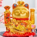 {鴻運}24小時可出貨 開店送禮。招手招財貓  送賀卡 陶瓷招財貓 招財貓 代寫賀卡 擺手款招財貓 搖手招財貓 招財貓-規格圖6