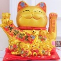 {鴻運}24小時可出貨 開店送禮。招手招財貓  送賀卡 陶瓷招財貓 招財貓 代寫賀卡 擺手款招財貓 搖手招財貓 招財貓-規格圖6