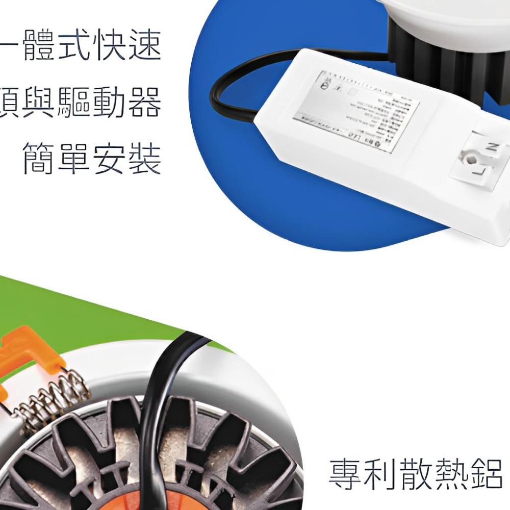 💛快速出貨 採用歐司朗燈珠💛 LED崁燈  9公分9.5公分 9W 15W  天花板崁燈兩年保固 高品質散熱鋁設計-細節圖4