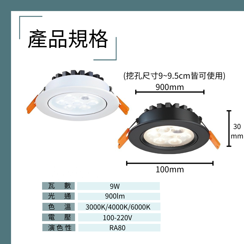 💛快速出貨 採用歐司朗燈珠💛 LED崁燈  9公分9.5公分 9W 15W  天花板崁燈兩年保固 高品質散熱鋁設計-細節圖5