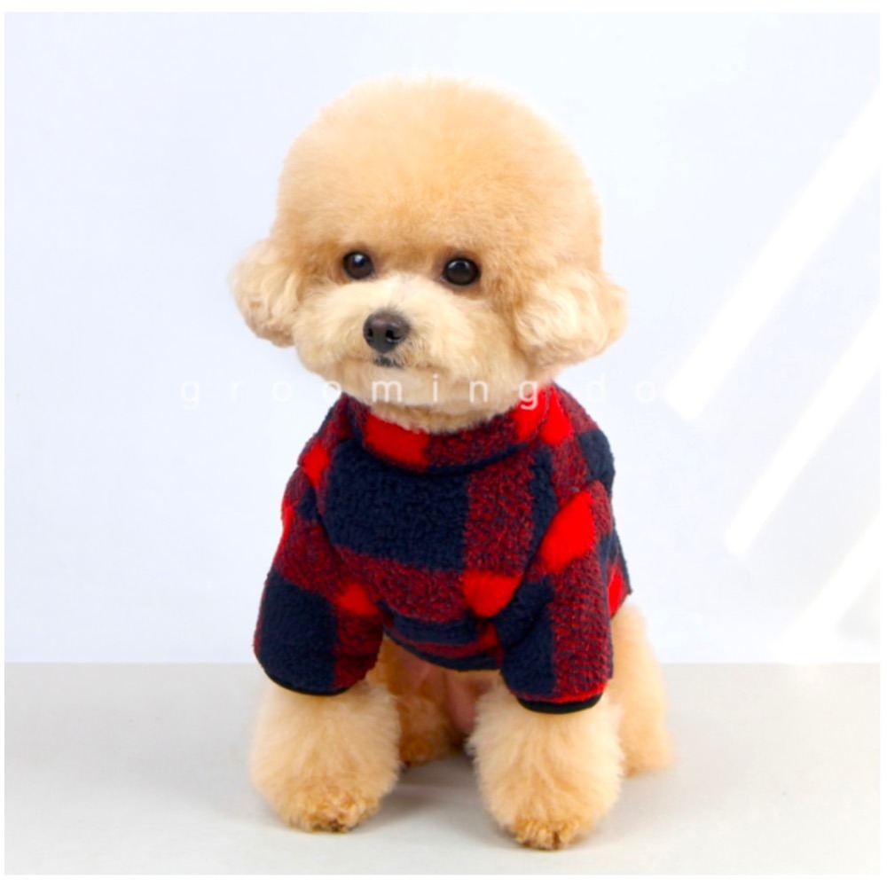 （正韓）帥氣格子背心保暖狗衣服 貓咪衣服  小型犬 中型犬  貴賓 吉娃娃 狐狸犬 馬爾濟斯-細節圖2