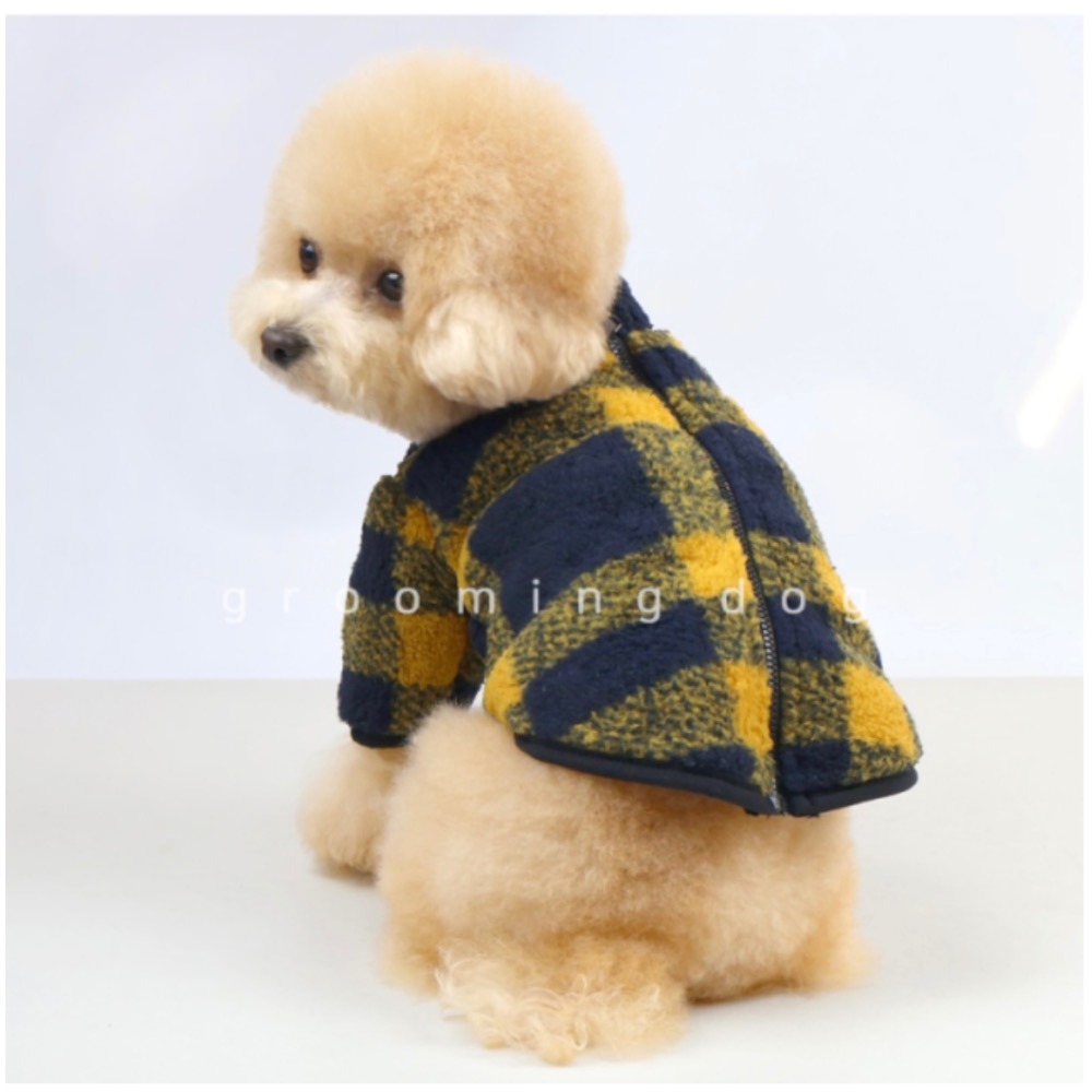 （正韓）帥氣格子背心保暖狗衣服 貓咪衣服  小型犬 中型犬  貴賓 吉娃娃 狐狸犬 馬爾濟斯-細節圖3