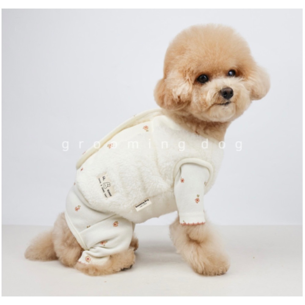 （正韓）小碎花保暖背心保暖狗衣服 貓咪衣服  小型犬 中型犬  貴賓 吉娃娃 狐狸犬 馬爾濟斯-細節圖3