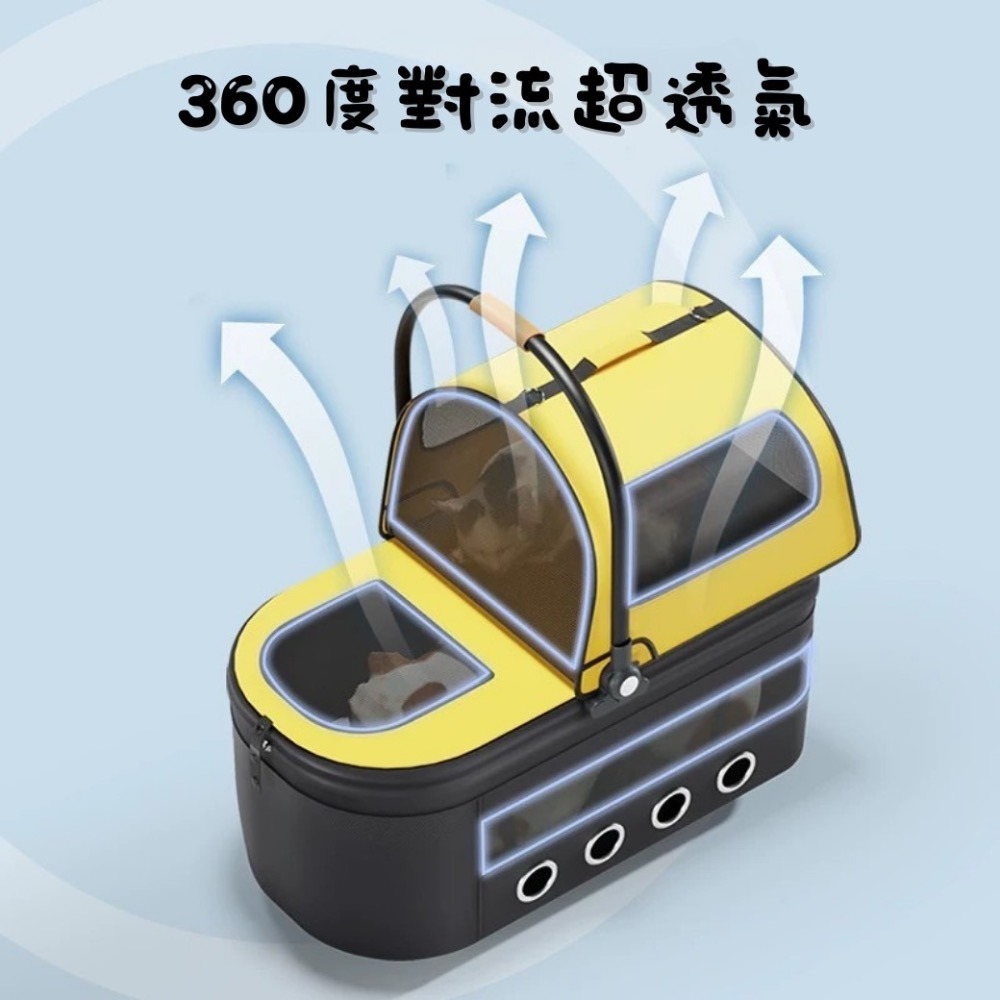 【星際萌寵】雙層摺疊寵物推車寵物用品-細節圖3
