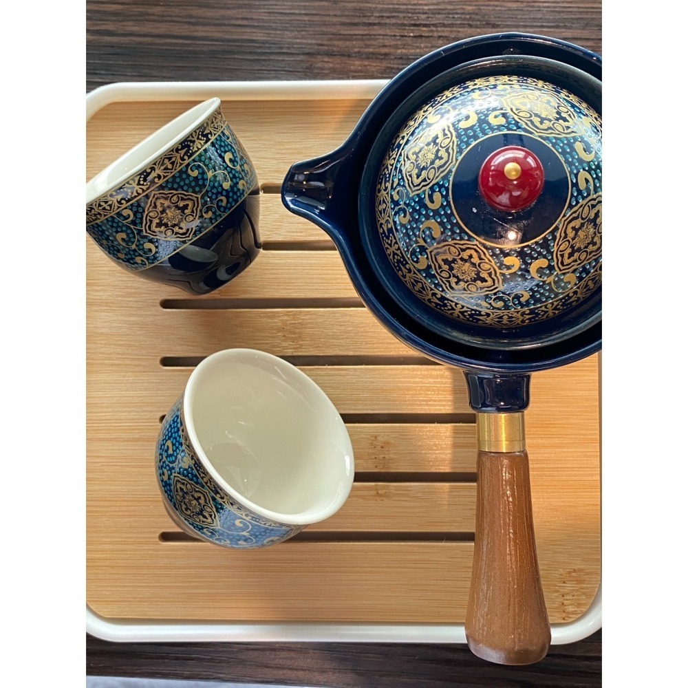 【破曉】360°旋轉茶壺功夫茶具自動茶具組防燙可拆洗側把壺泡茶神器旅行茶具組現貨-細節圖6