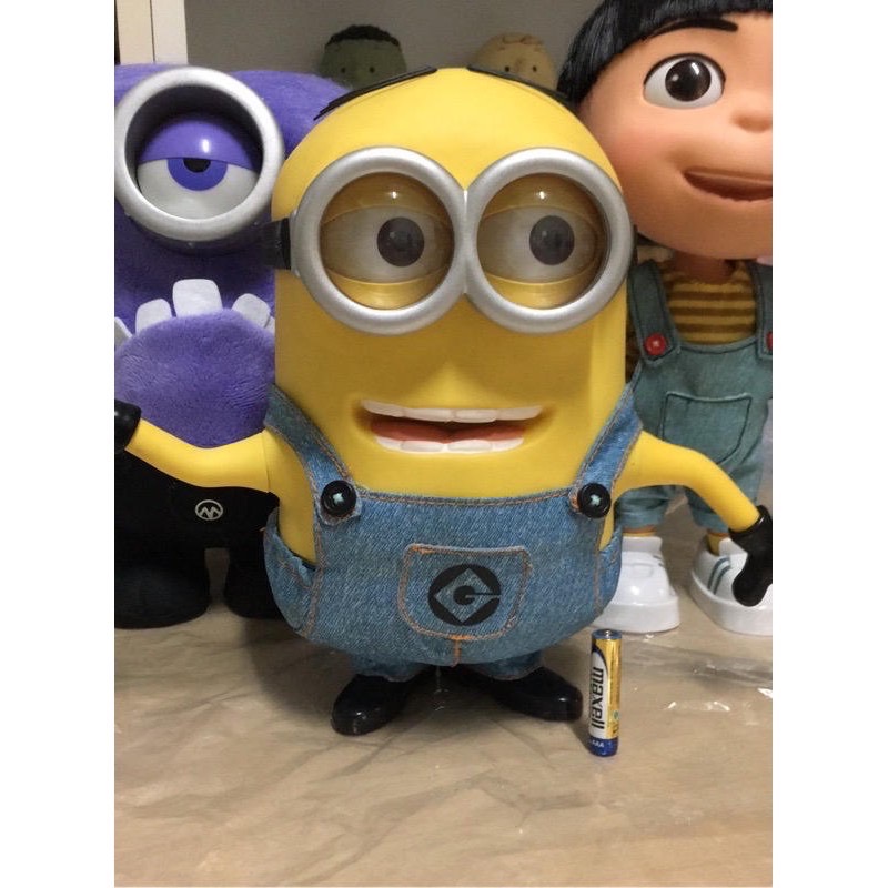 二手如新 附原盒 絕版品 聲控 聲效小小兵 神偷奶爸 神偷 奶爸 神偷奶爸2 置物籃 小小兵置物籃-細節圖3