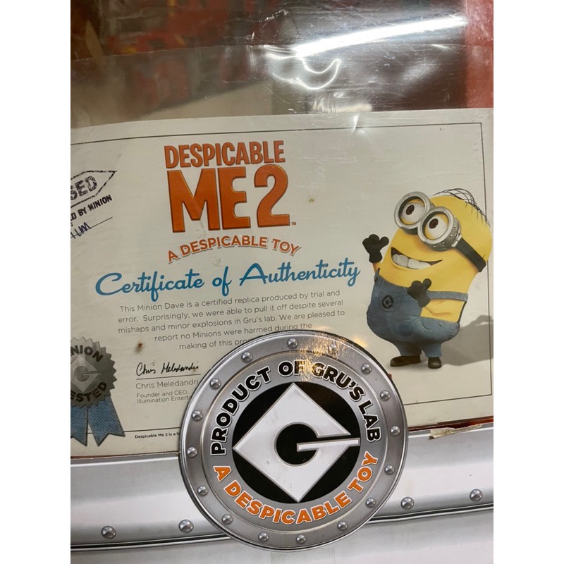 二手如新 附原盒 絕版品 聲控 聲效小小兵 神偷奶爸 神偷 奶爸 神偷奶爸2 置物籃 小小兵置物籃-細節圖9