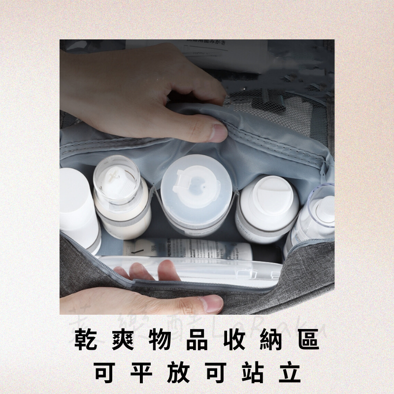 臺灣現貨-透明款防潑水收納扣式洗漱包-細節圖3