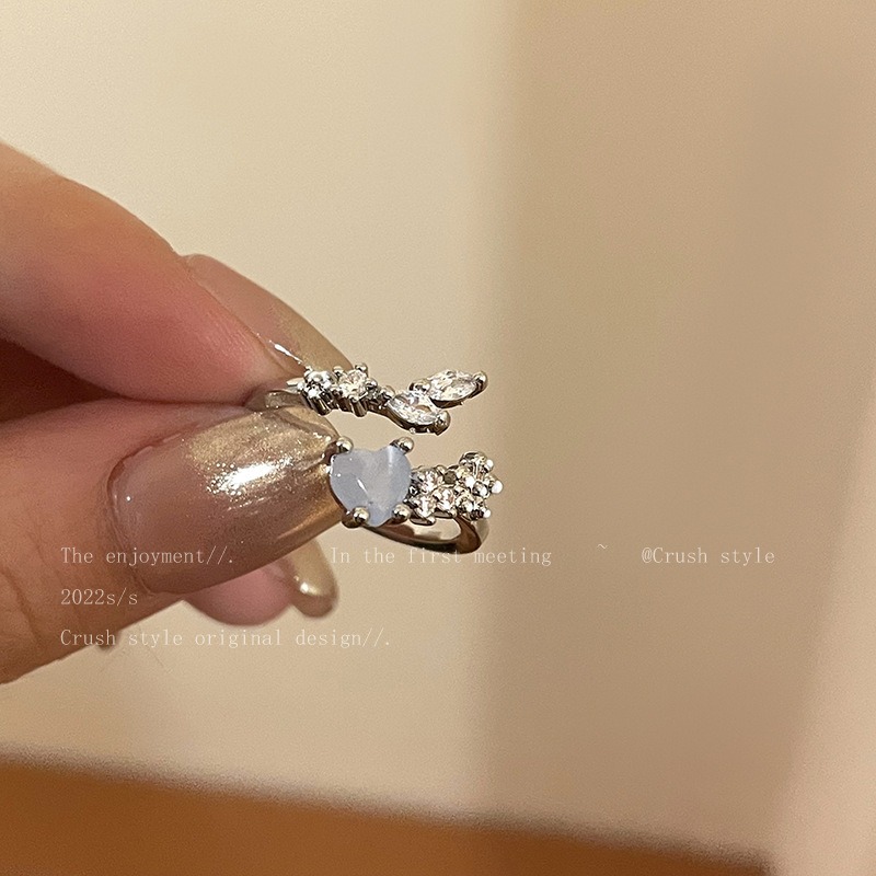 小眾設計氣質款月光鑽石可調節戒指-細節圖2