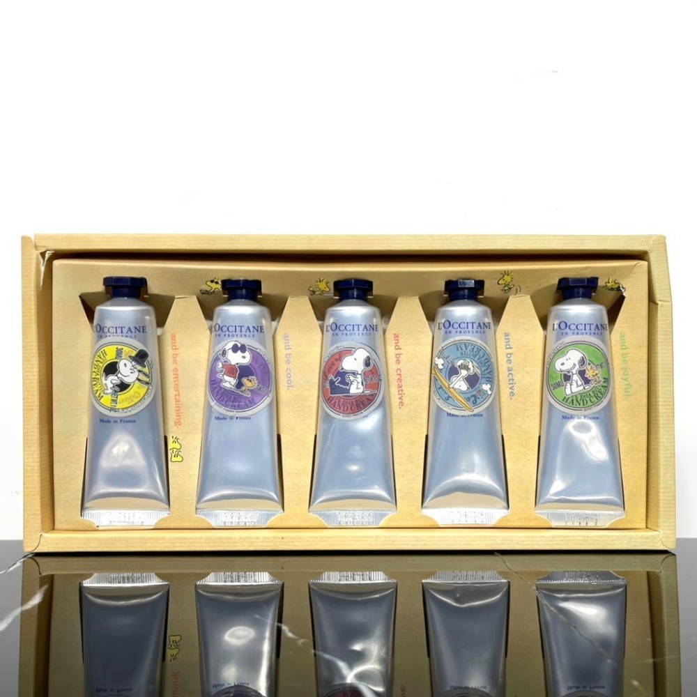 超夯限折30%🔥L＇OCCITANE歐舒丹 護手霜 史努比塗鴉五件組禮盒裝 乳木果 送女友禮物情人節聖誕節-細節圖2