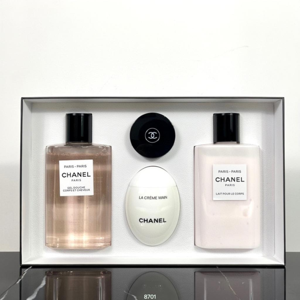 超夯限折30%🔥CHANEL香奈兒 巴黎香氛洗護四件套禮盒組 沐浴乳身體乳護手霜潤唇膏 送女友情人節交換禮物-細節圖2