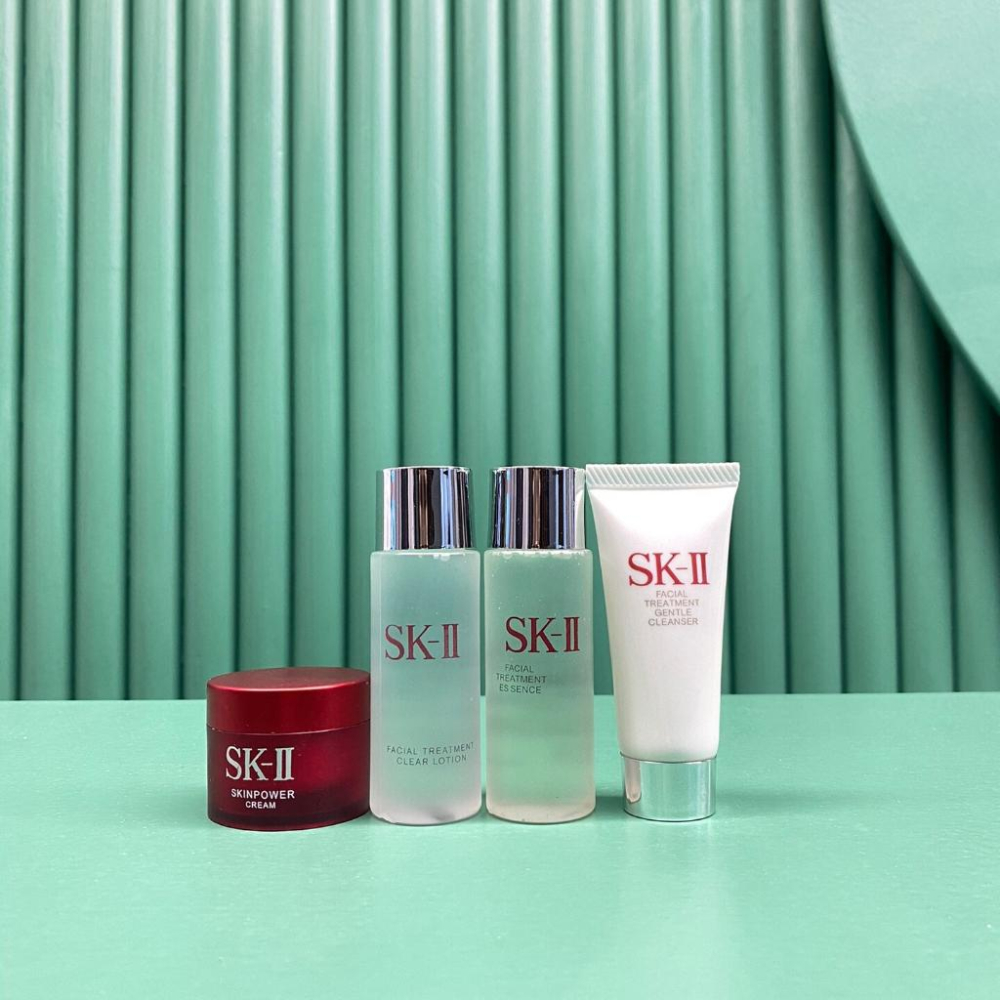 超夯限折30%🔥SK2 旅行版四件套裝 SK-II青春露神仙水洗面乳清瑩露化妝水面霜-細節圖2