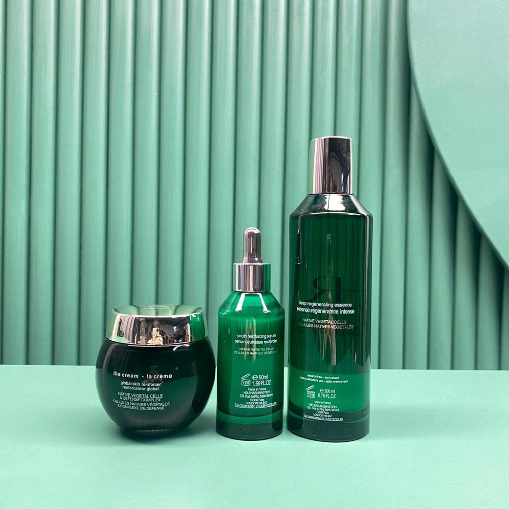 超夯限折30%🔥HR赫蓮娜 植萃綠寶三件套組 植萃綠寶修護精華露 乳霜 水凝霜 送女友禮物情人節聖誕節禮盒-細節圖4