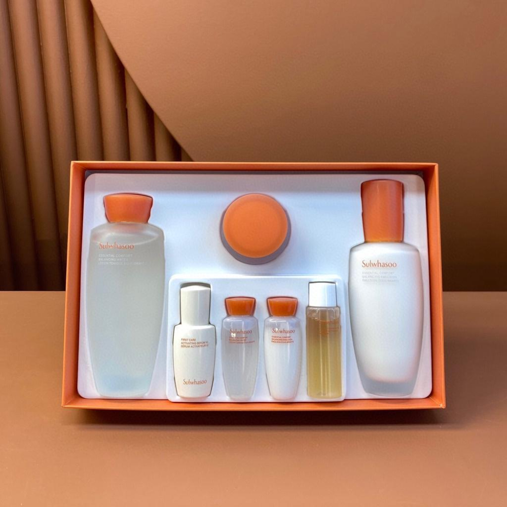 超夯限折30%🔥Sulwhasoo雪花秀 全新保養七件套禮盒裝 水乳精華 洗面乳 面霜 送女友情人節禮物聖誕節-細節圖2
