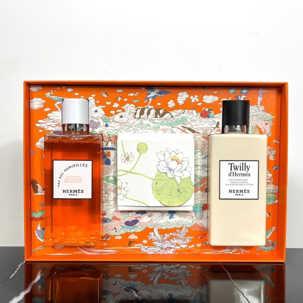 超夯限折30%🔥Hermes愛馬仕 全身香氛三件套禮盒組 沐浴乳身體乳香皂 送女友禮物情人節聖誕節-細節圖2