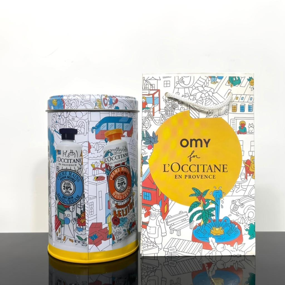 超夯限折30%🔥L＇OCCITANE歐舒丹 護手霜 塗鴉筆筒五件套組盒裝 送女友七夕情人節聖誕節交換禮物-細節圖2