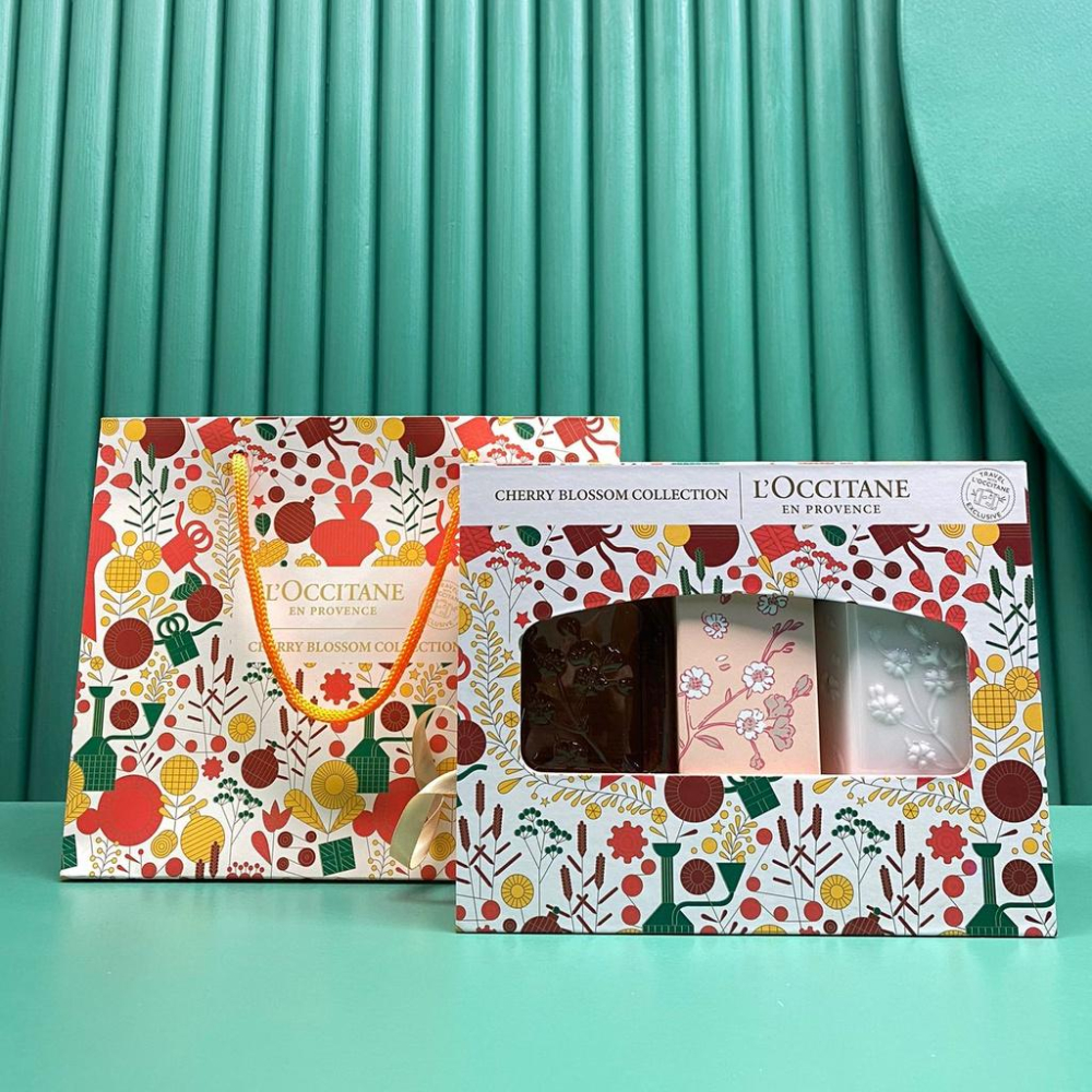 超夯限折30%🔥L＇OCCITANE歐舒丹 櫻花洗護三件套盒組 身體乳 沐浴乳 護手霜 送女友禮物情人節聖誕節禮盒-細節圖2