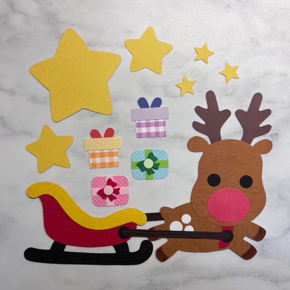 聖誕系列·麋鹿·雪橇·星星·禮物·聖誕-細節圖2