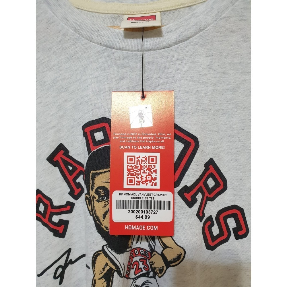 Homage 暴龍 VanVleet運球圖像 棉短T-細節圖3
