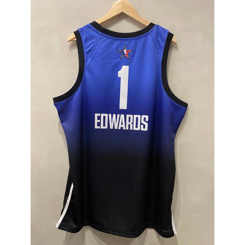 #1 Anthony Edwards 2023 明星賽 ASG Jordan 藍 球衣 KIA 贊助標-細節圖2