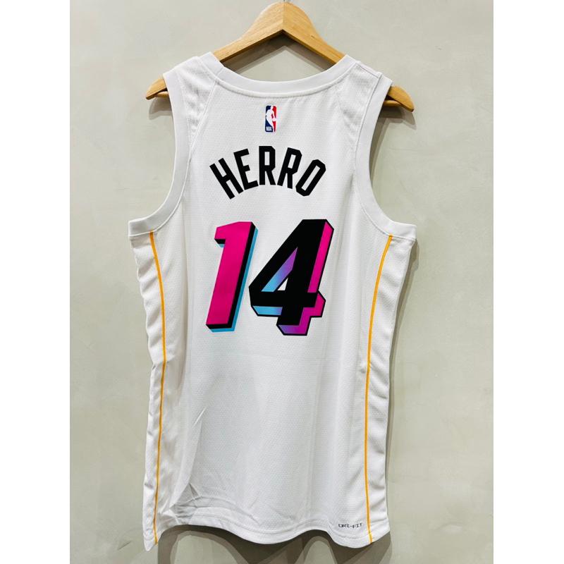 #14 Herro 熱火 城市 City 白 Nike 球衣 Heat Butler 士官長 Wade 贊助標-細節圖2