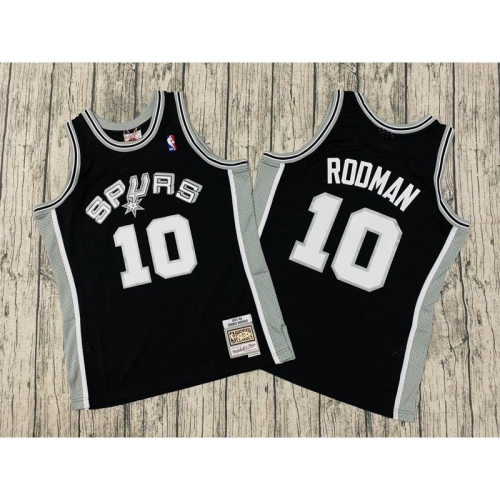 #10 Dennis Rodman 馬刺 Spurs 黑 復古 小蟲 羅德曼 M&amp;N 球衣