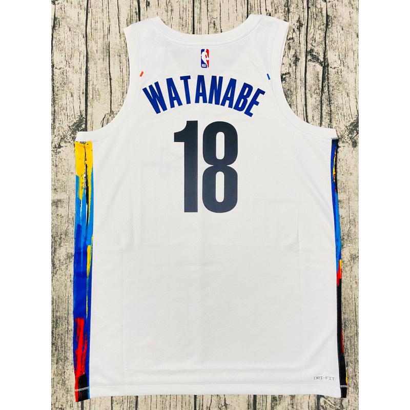 #18 Yuta Watanabe 渡邊 雄太 籃網 Nets 城市 City 球衣 Nike 白-細節圖2