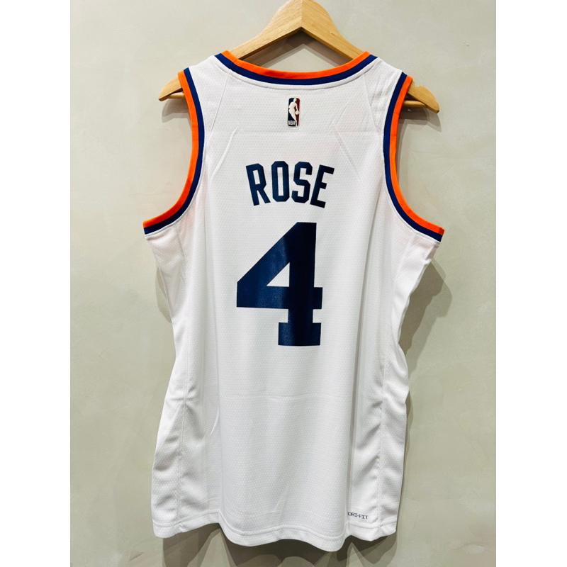 #4 Derrick Rose 飆風 玫瑰 尼克 城市 復古 白 75週年 Nike 球衣 羅斯 Brunson-細節圖2