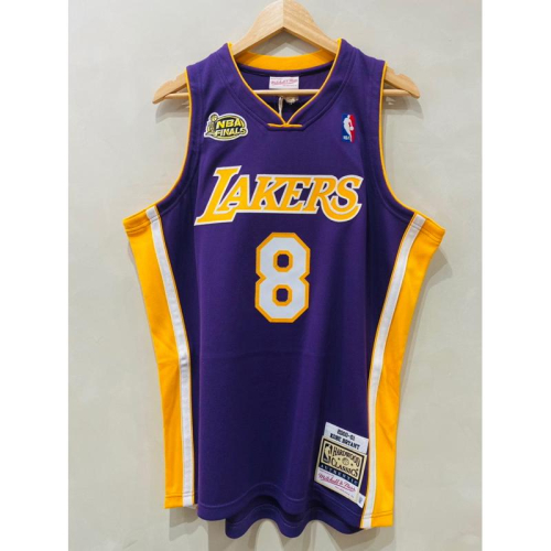 #8 Kobe Bryant 湖人 00-01 Finals 總冠軍 紫 Lakers 球員版 AU 球衣 M&amp;N