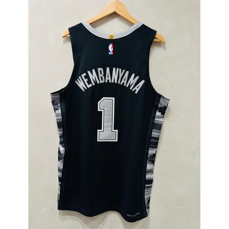 #1 Victor Wembanyama 馬刺 飛人 客場 黑 Nike 球員版 AU 斑馬 Jordan-細節圖2