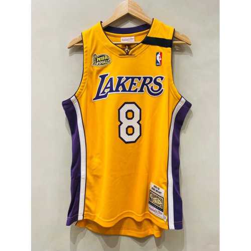 #8 Kobe Bryant 湖人 99-00 Finals 總冠軍 黃 Lakers 球員版 AU 球衣 M&amp;N