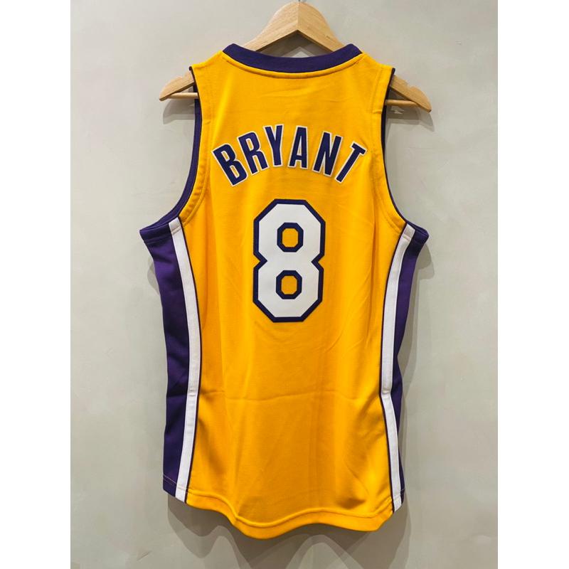 #8 Kobe Bryant 湖人 99-00 Finals 總冠軍 黃 Lakers 球員版 AU 球衣 M&N-細節圖2