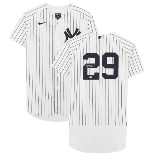 #29 Gio Urshela 洋基 Yankees 白條紋 球員版 AU 紐約 Nike 簽名 球衣